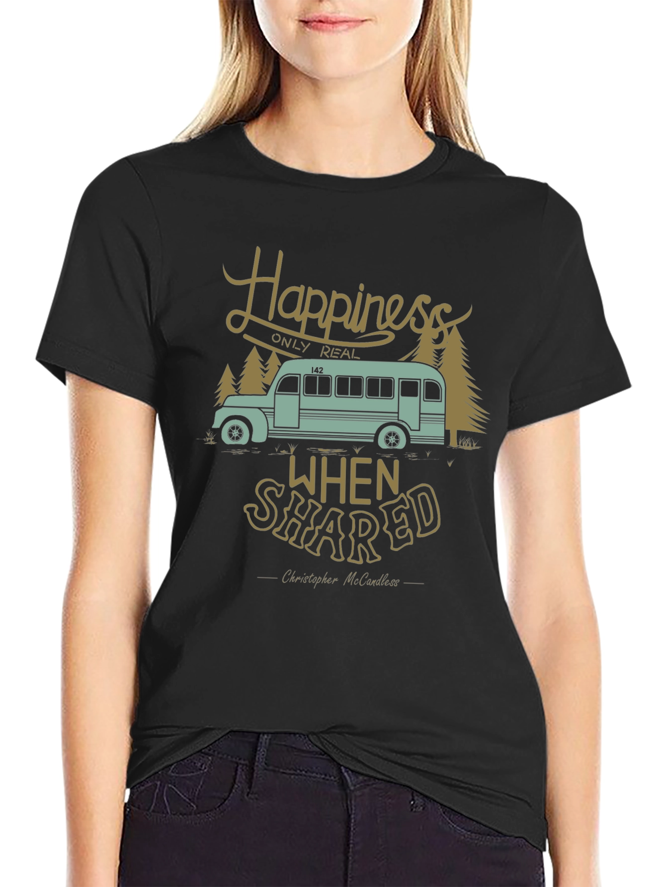 Happiness Shared Tee - Travel Adventure Graphic T-Shirt