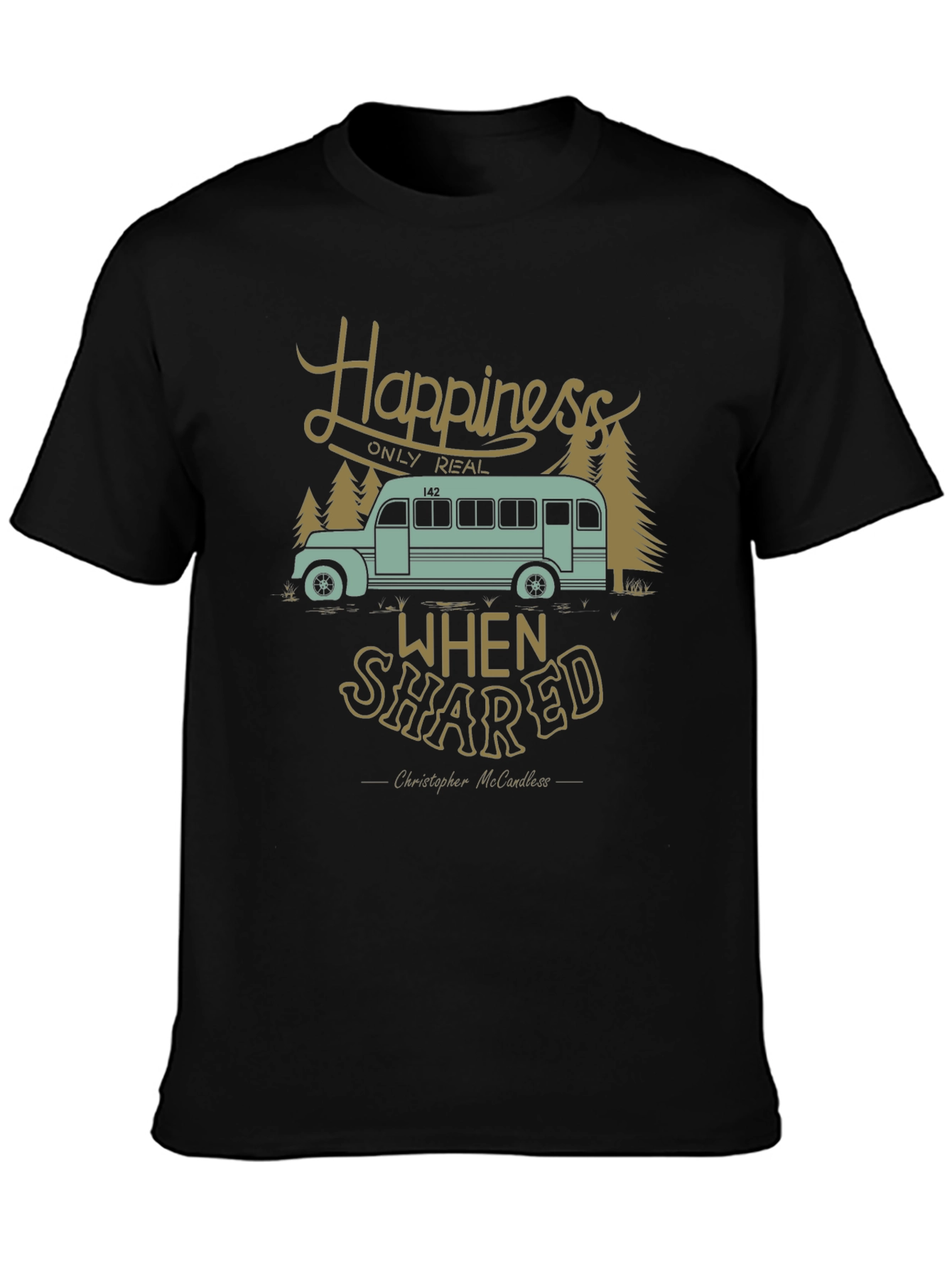 Happiness Shared Tee - Travel Adventure Graphic T-Shirt