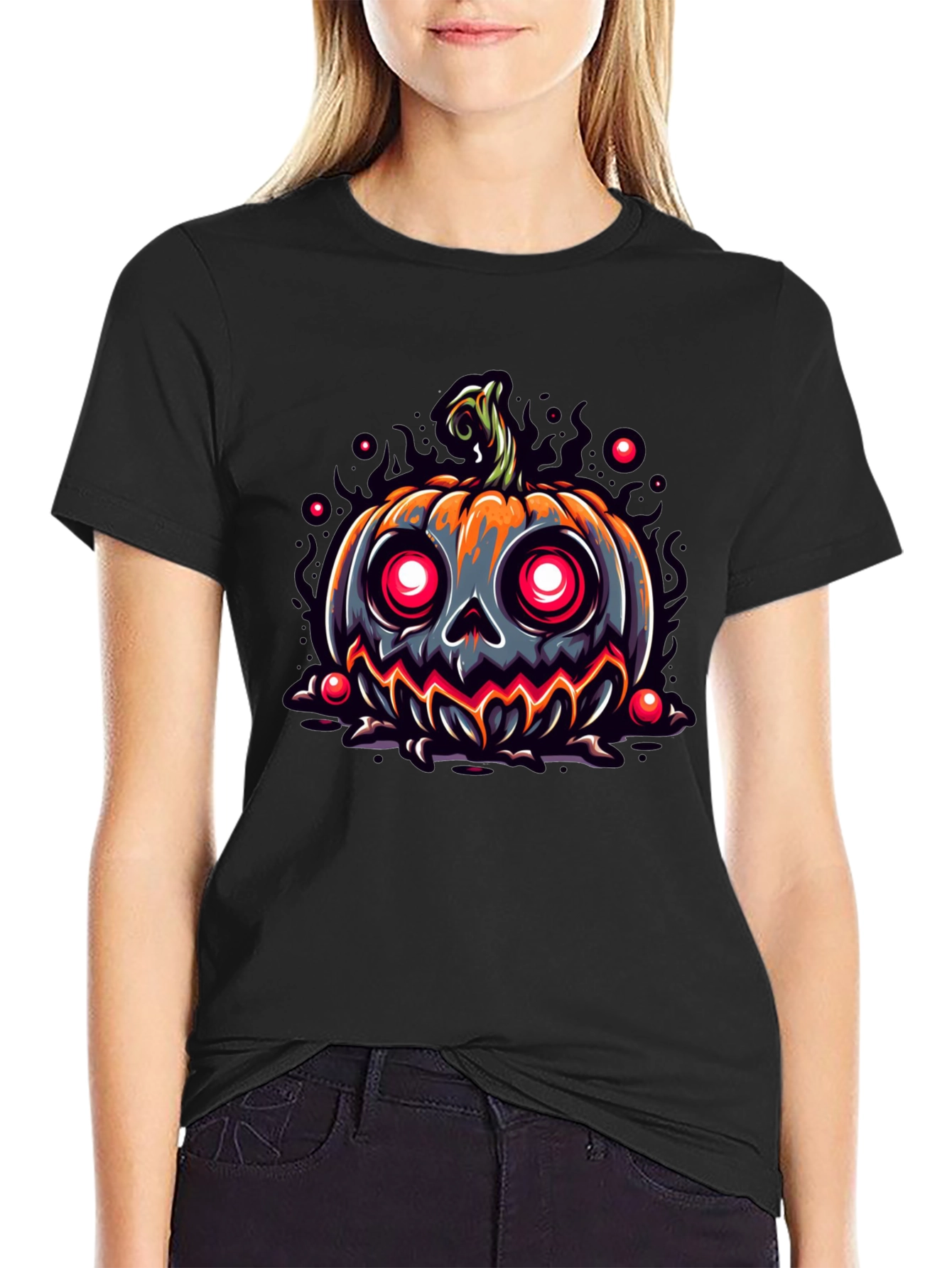 Spooky Halloween Pumpkin Graphic Tee