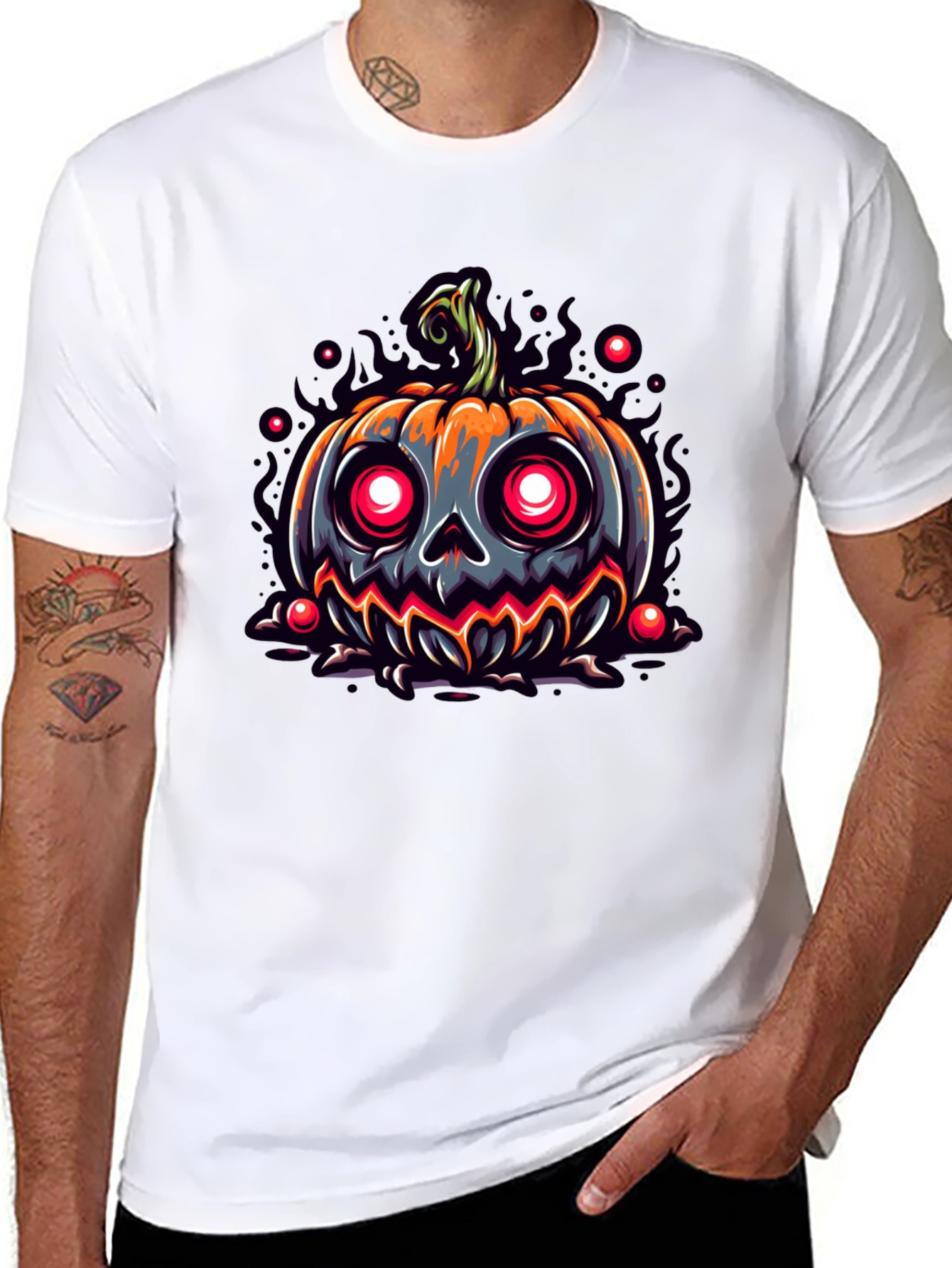 Spooky Halloween Pumpkin Graphic Tee