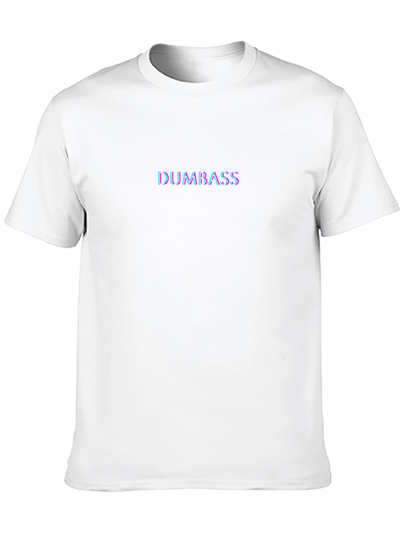 Dumbass Glitch Text Black T-Shirt