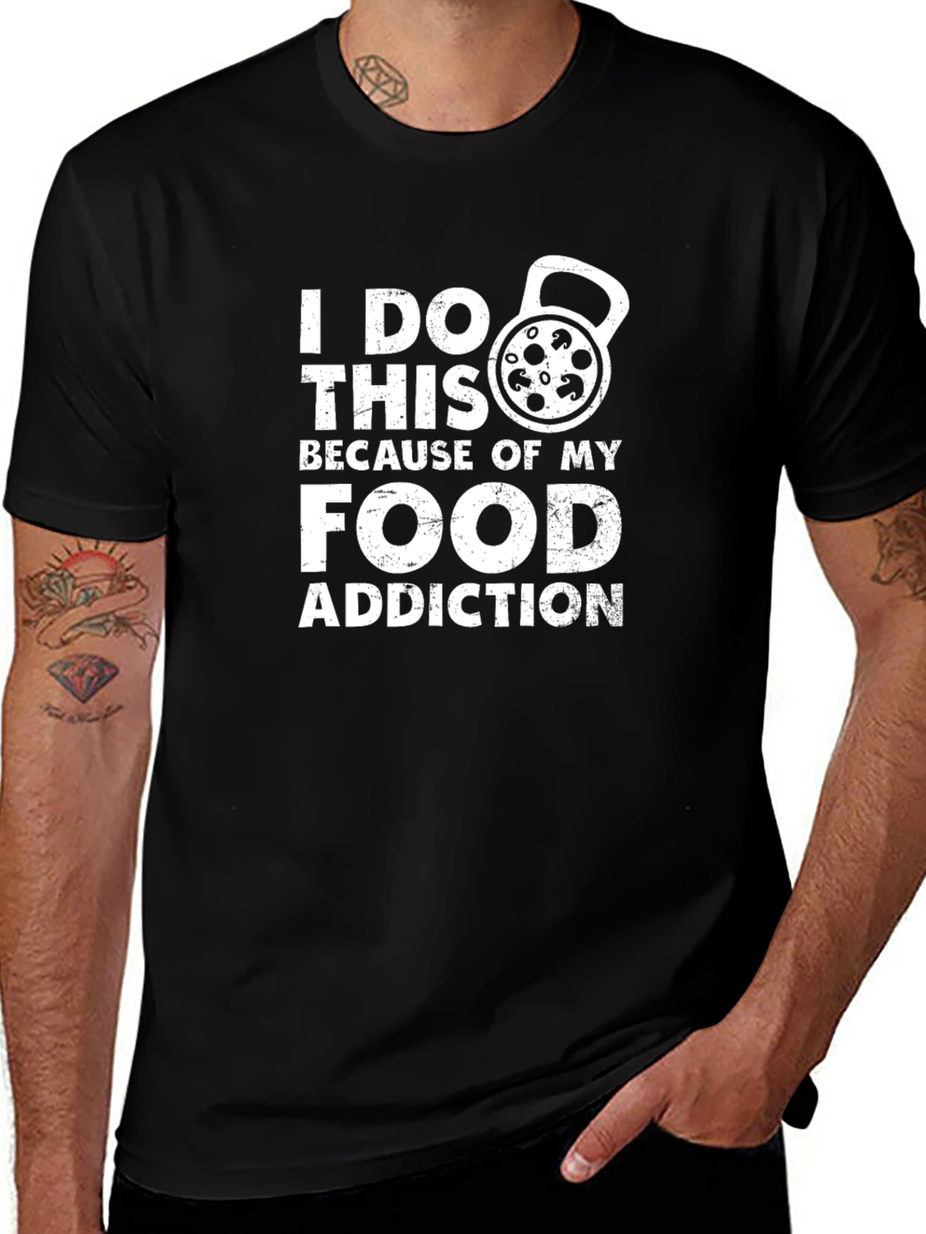 Food Addiction Kettlebell Workout T-Shirt