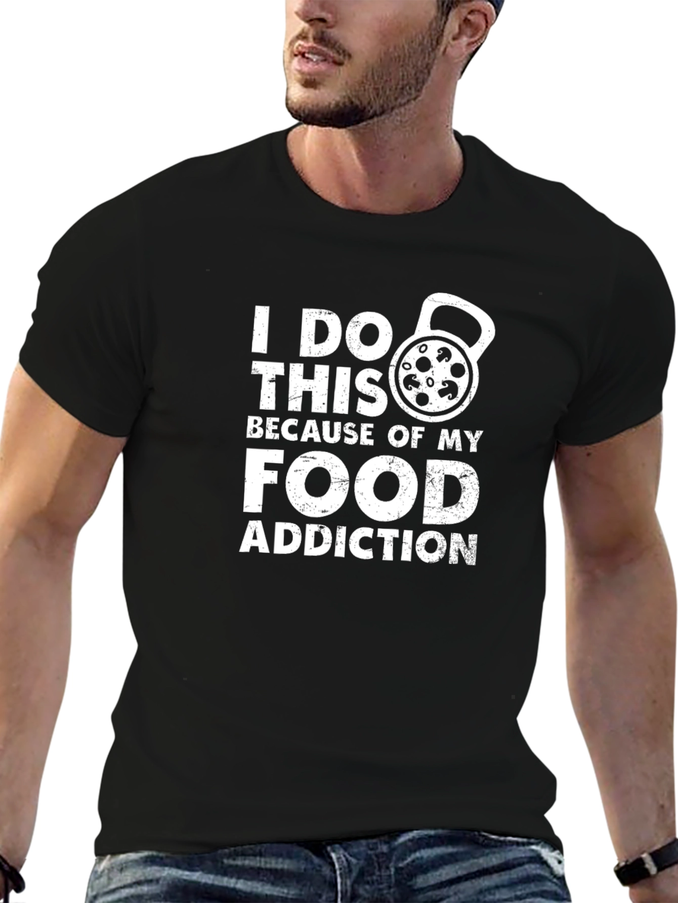 Food Addiction Kettlebell Workout T-Shirt
