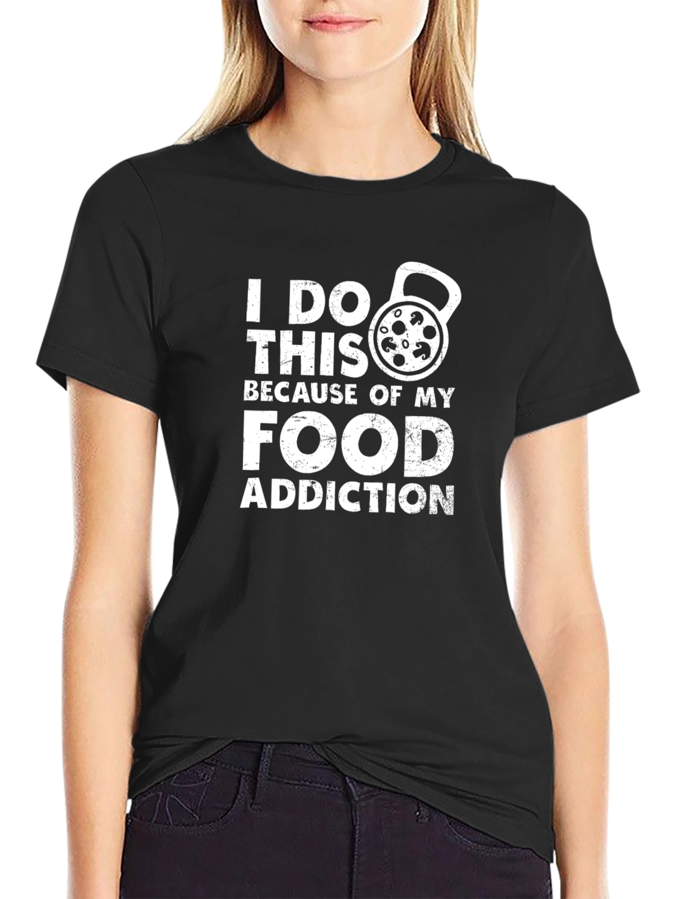 Food Addiction Kettlebell Workout T-Shirt