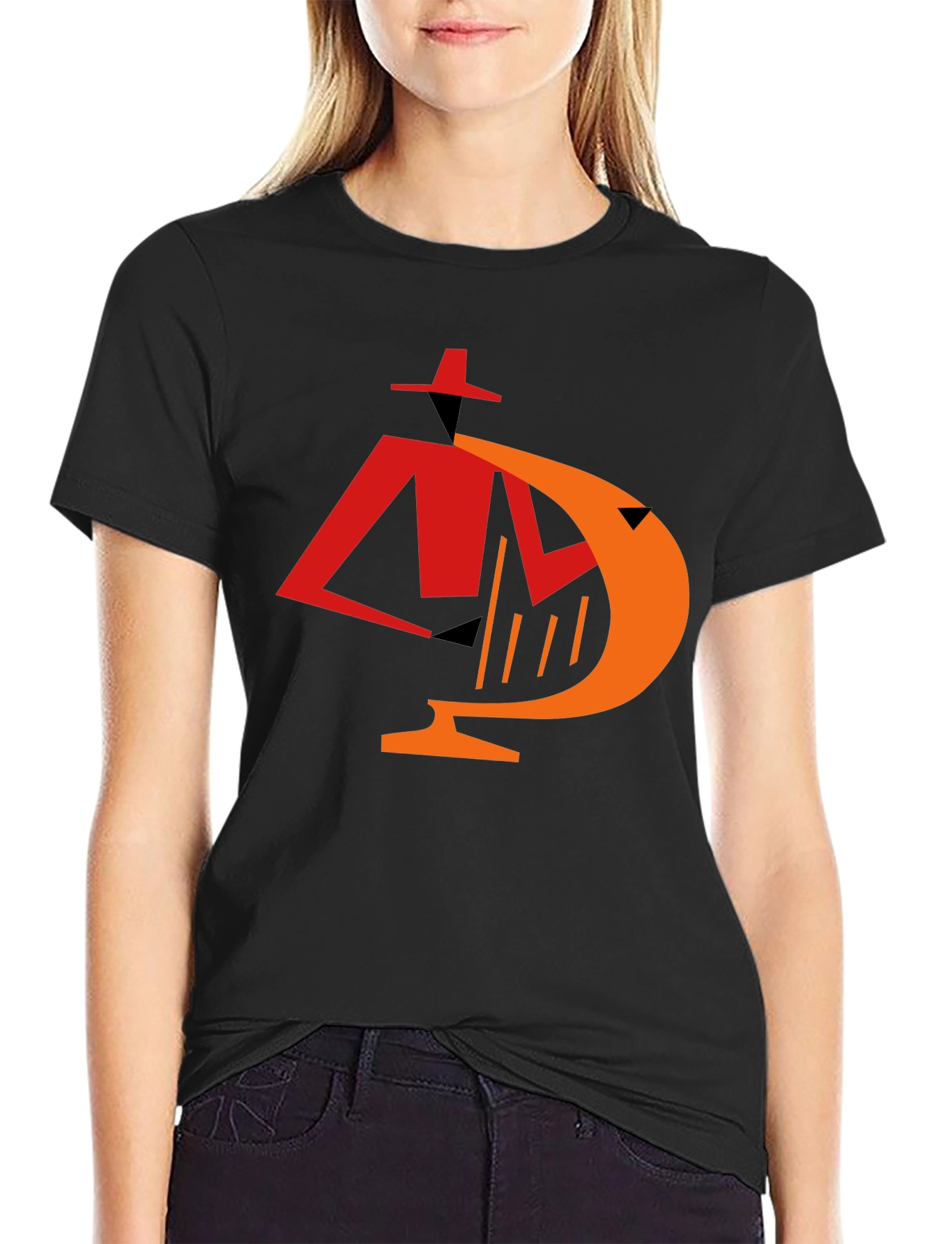 Retro Noir Detective Graphic Tee - Black
