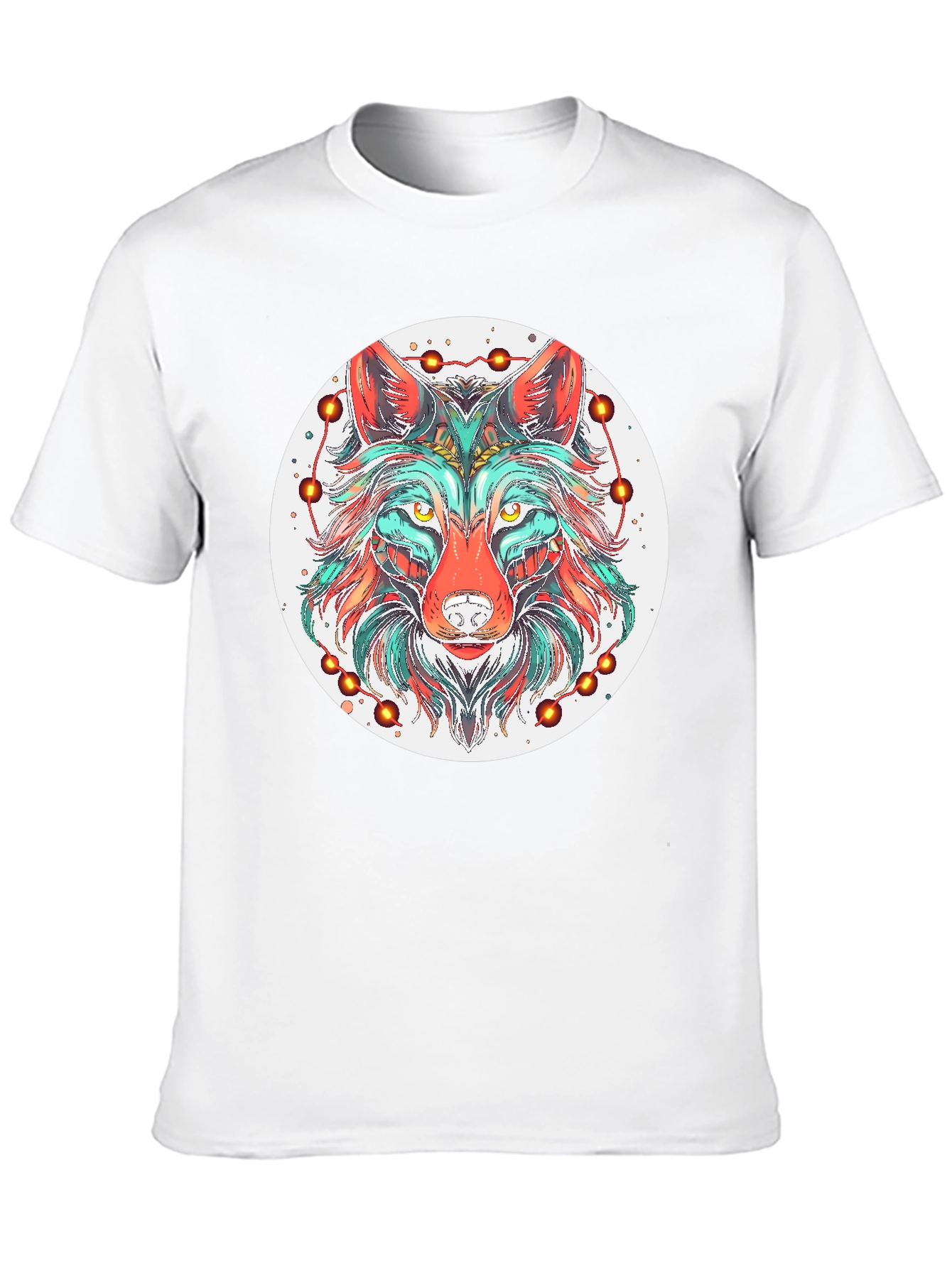 Wolf Mandala Graphic Tee - Stylish Black T-Shirt