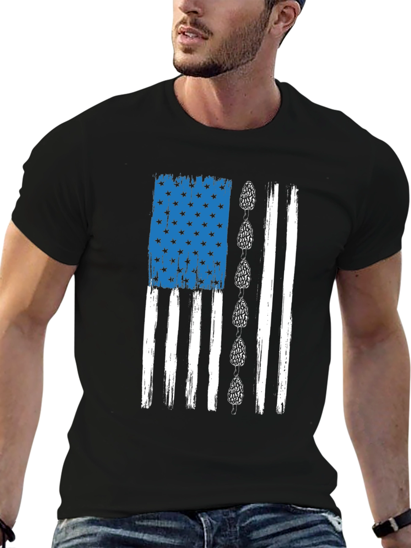 Mushroom American Flag Graphic Tee