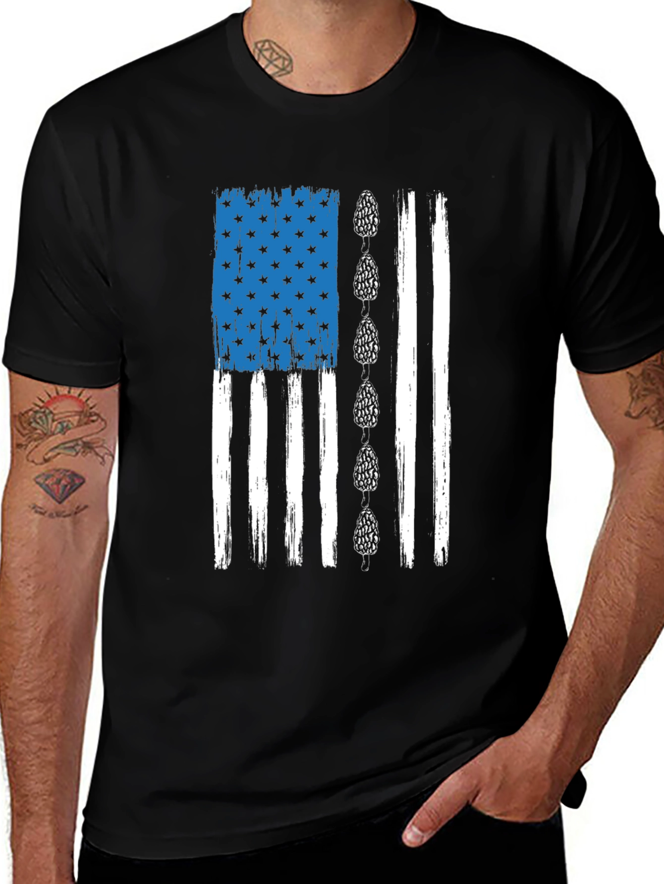 Mushroom American Flag Graphic Tee
