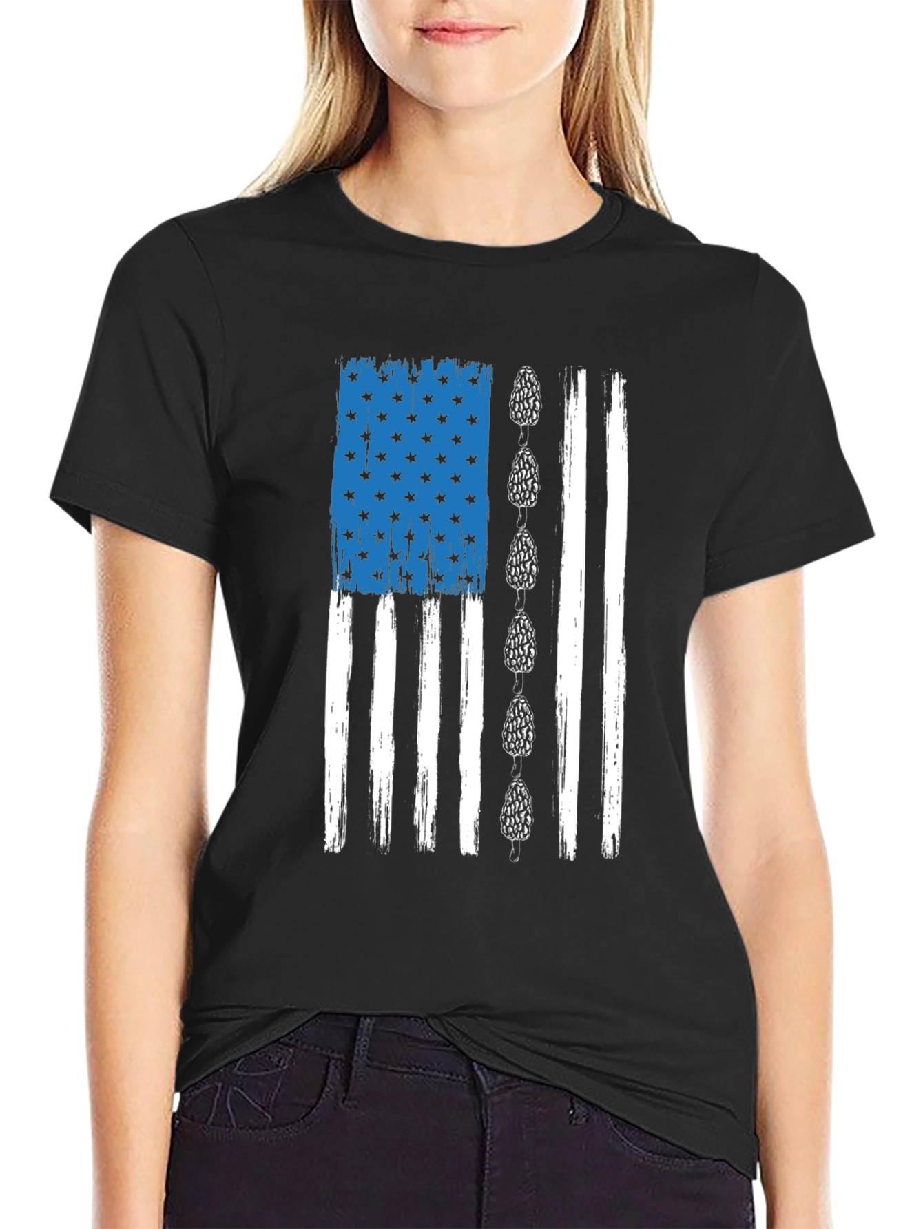Mushroom American Flag Graphic Tee