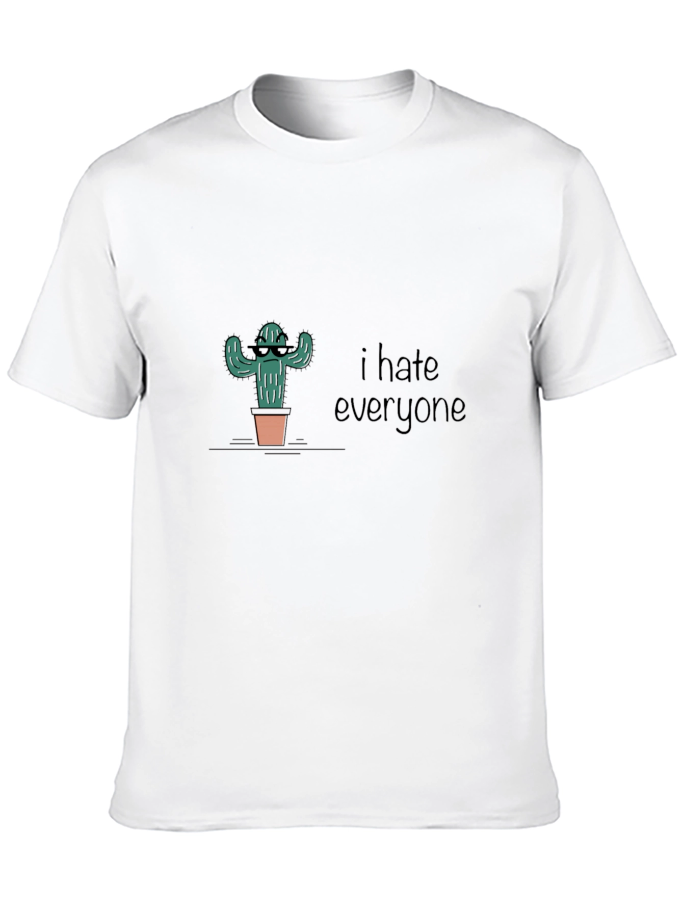I Hate Everyone Cactus Graphic T-Shirt