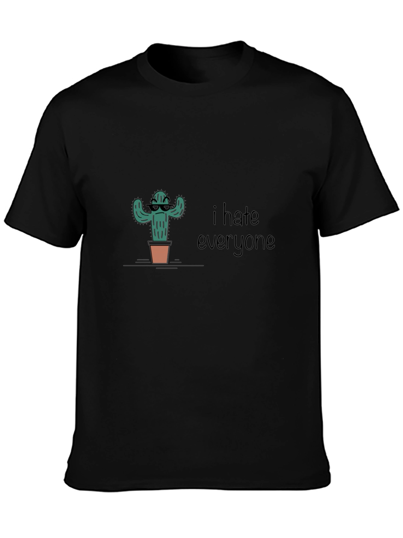 I Hate Everyone Cactus Graphic T-Shirt