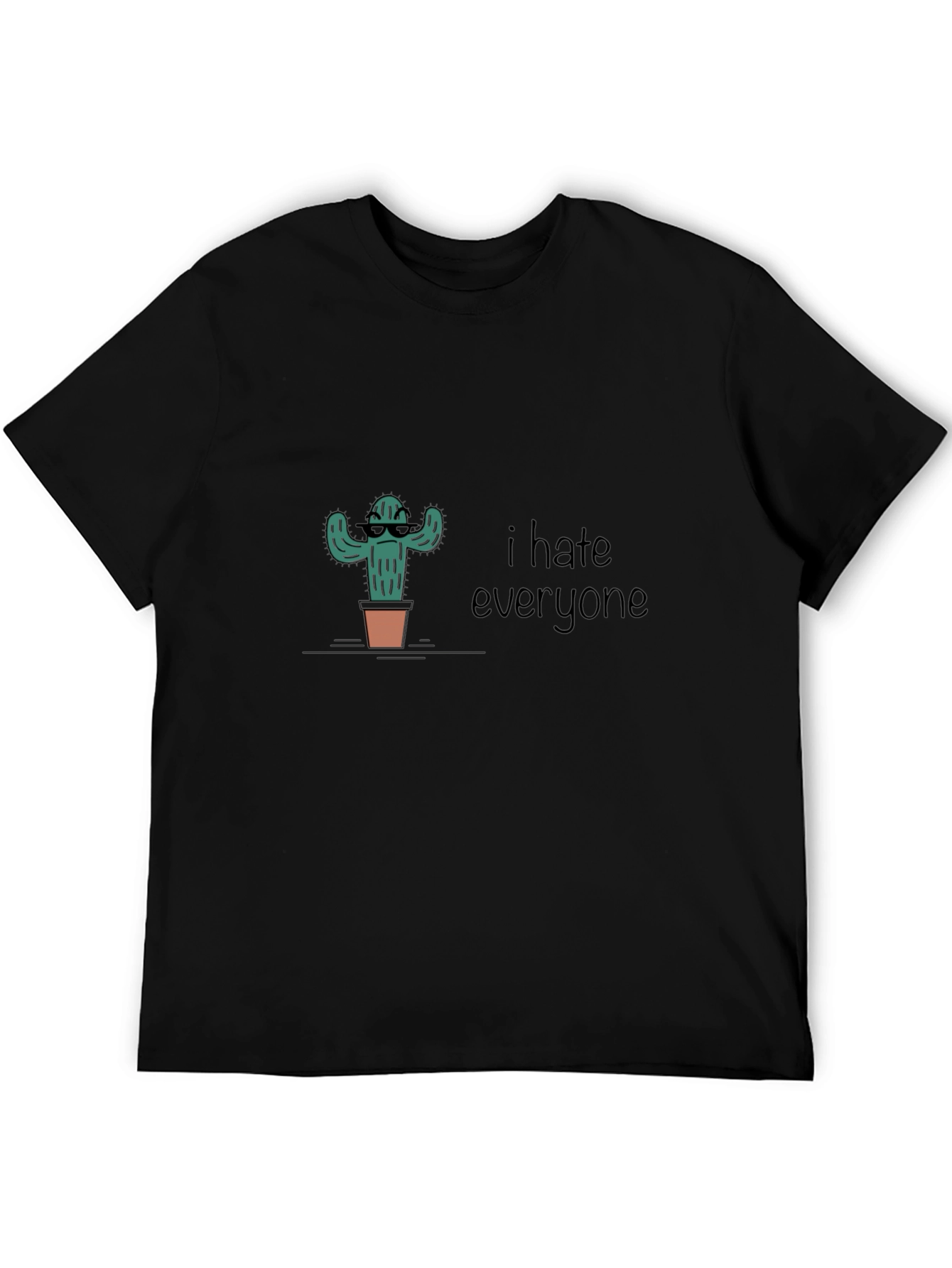 I Hate Everyone Cactus Graphic T-Shirt