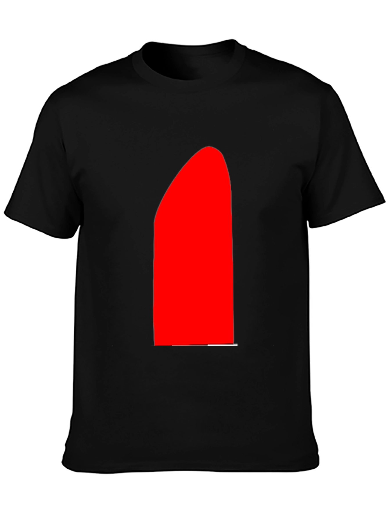 Modern Black T-Shirt with Bold Red Graphic