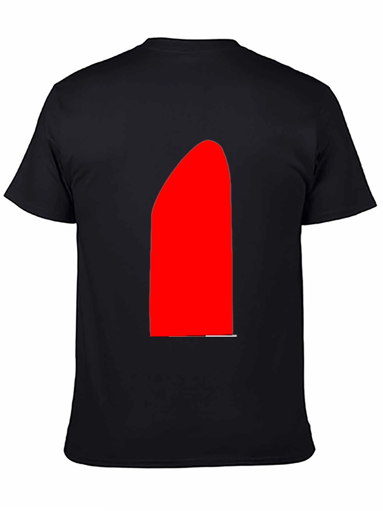 Modern Black T-Shirt with Bold Red Graphic