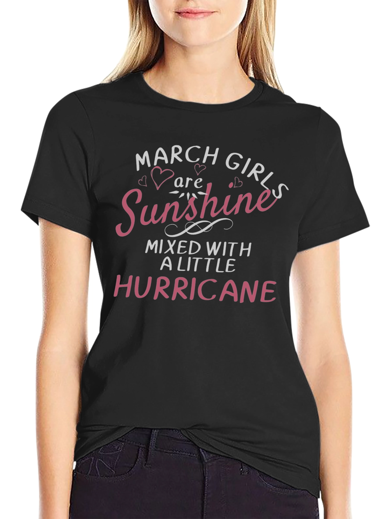 March Girls Sunshine Hurricane Black T-Shirt