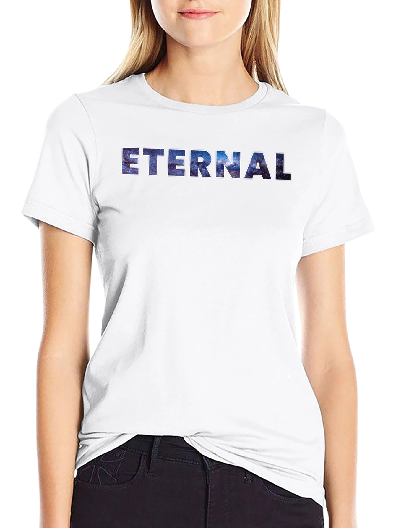 Eternal Galaxy Graphic Black T-Shirt