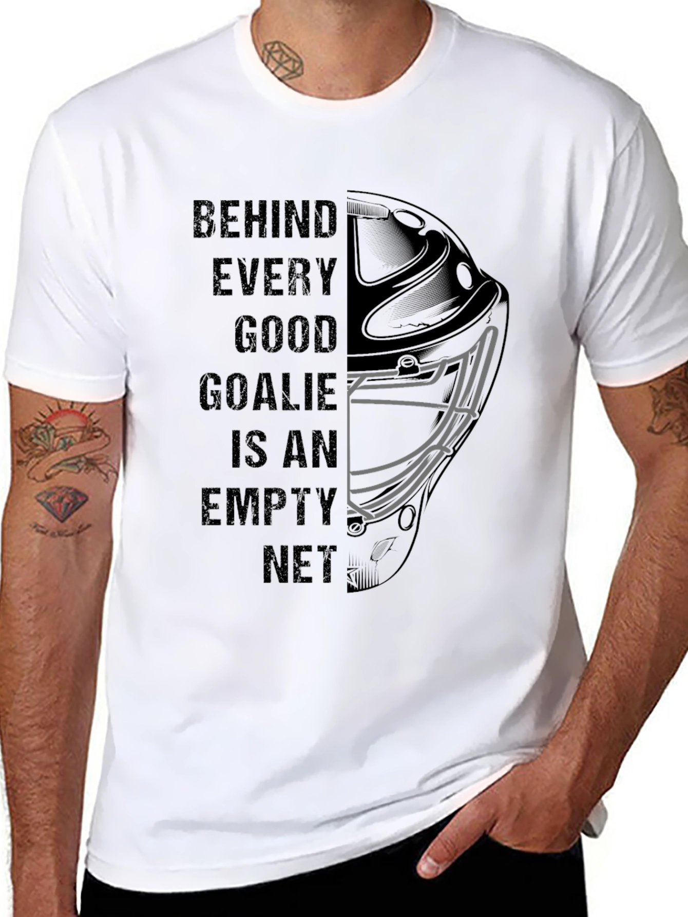 Behind Every Good Goalie - Hockey T-Shirt