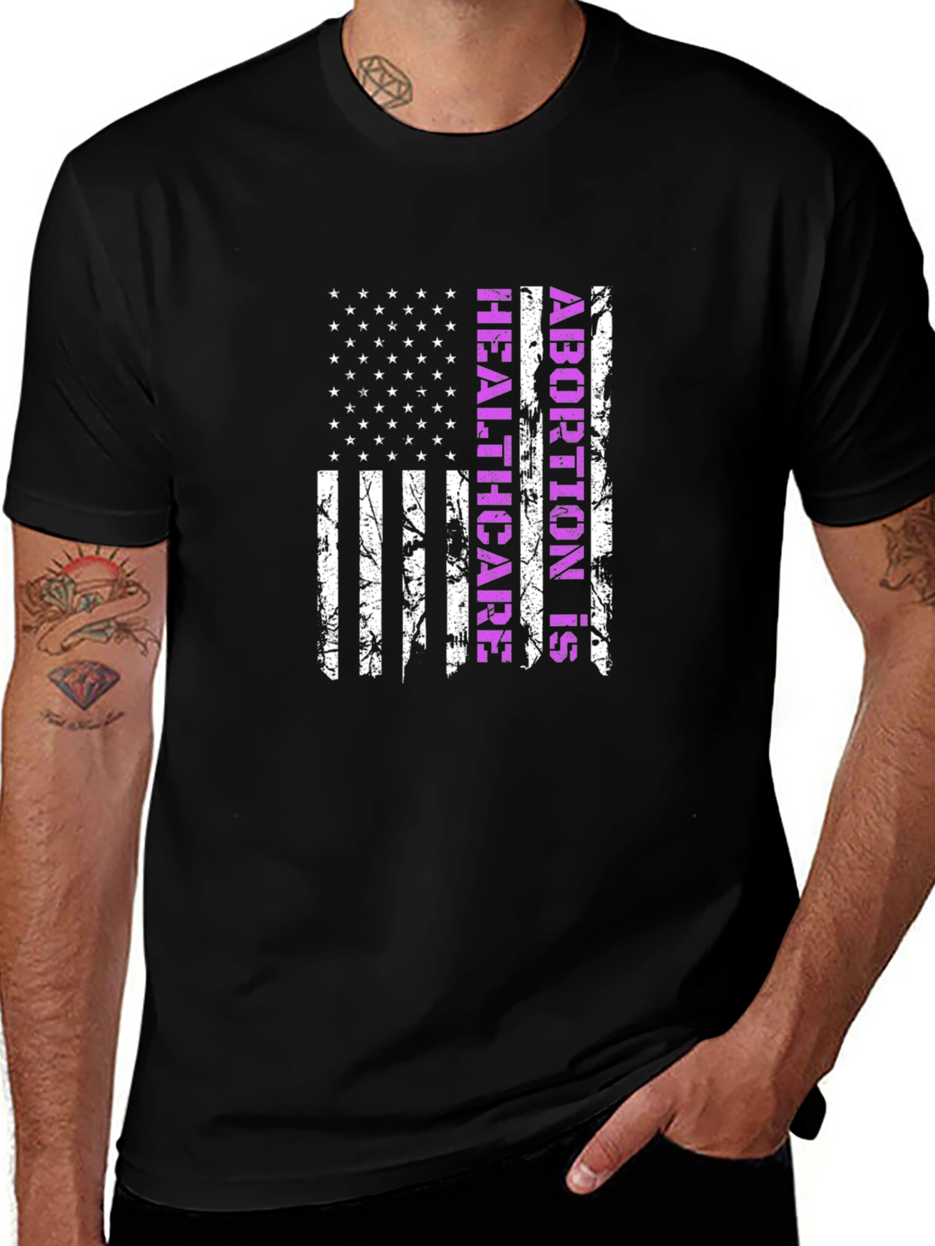 Abortion is Healthcare USA Flag T-Shirt