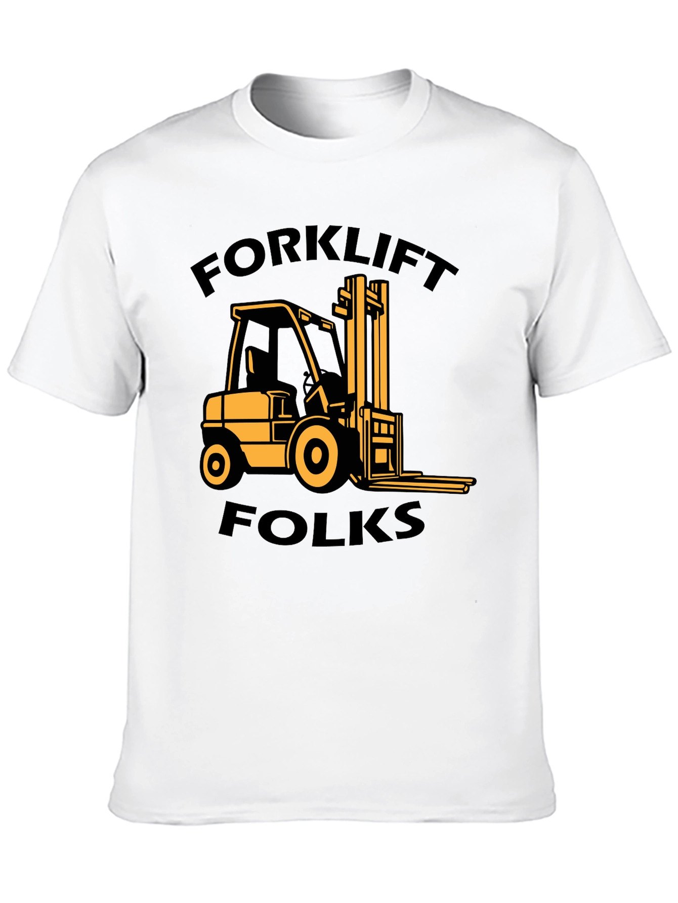 Forklift Folks Graphic Tee - Black Cotton T-Shirt