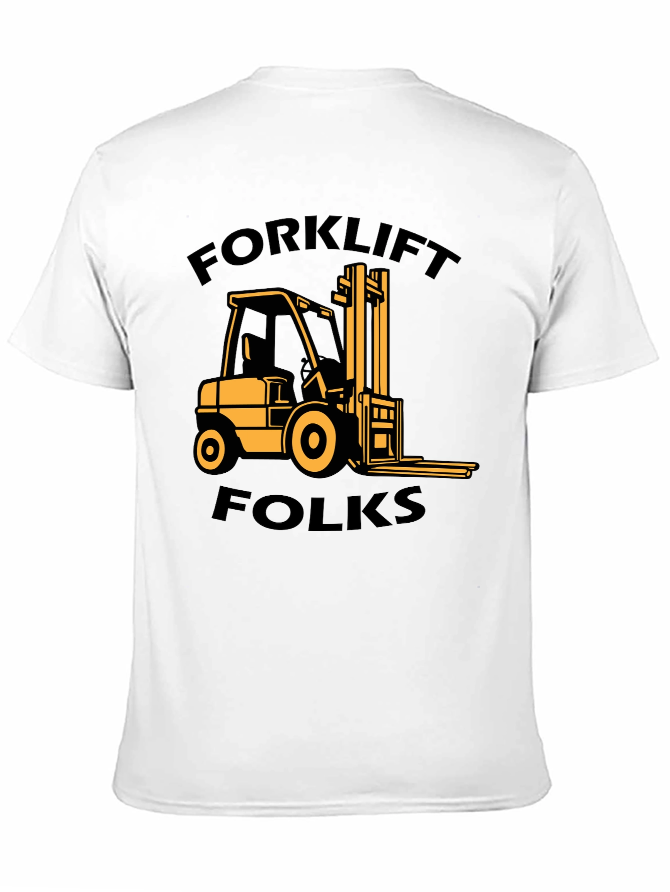 Forklift Folks Graphic Tee - Black Cotton T-Shirt