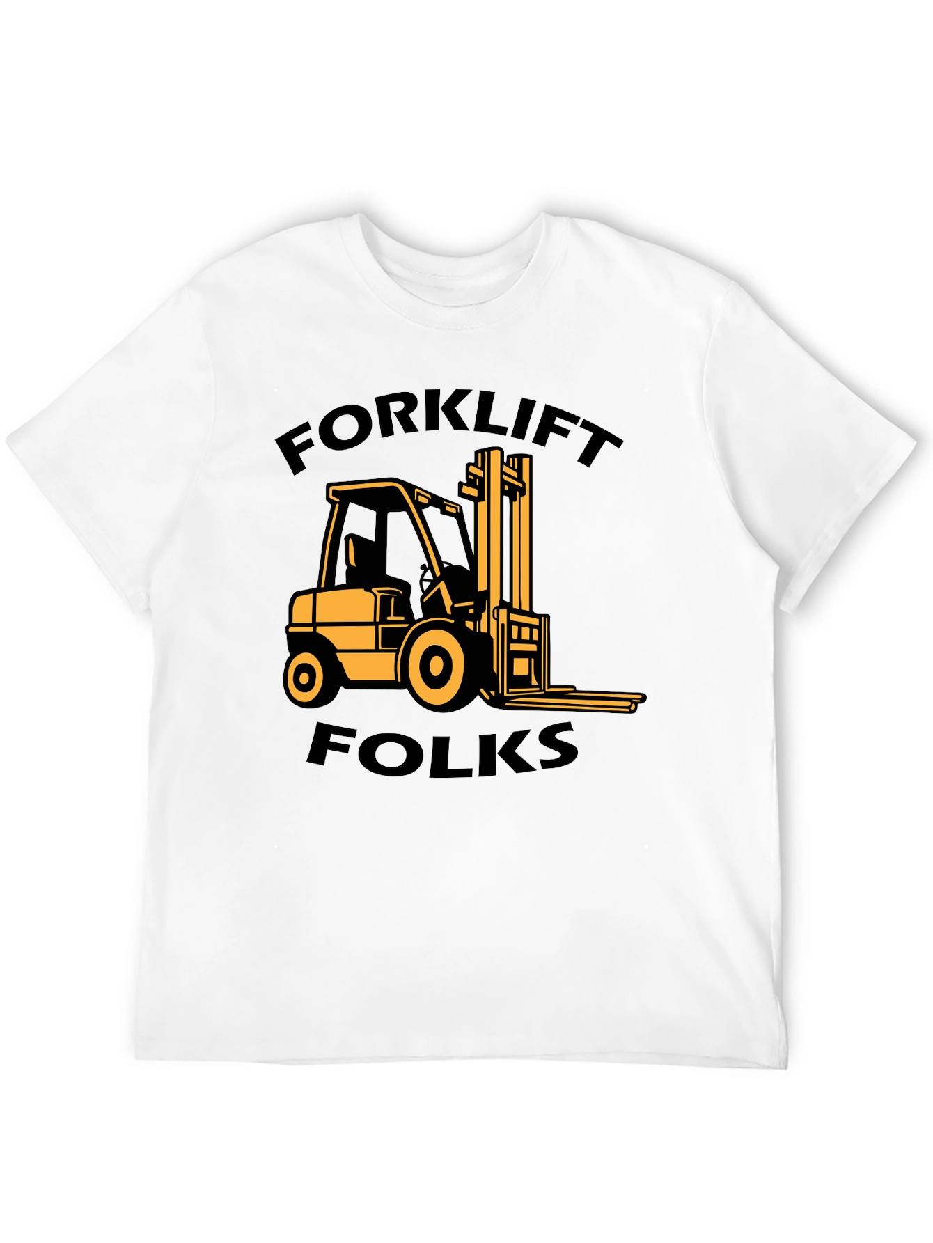Forklift Folks Graphic Tee - Black Cotton T-Shirt
