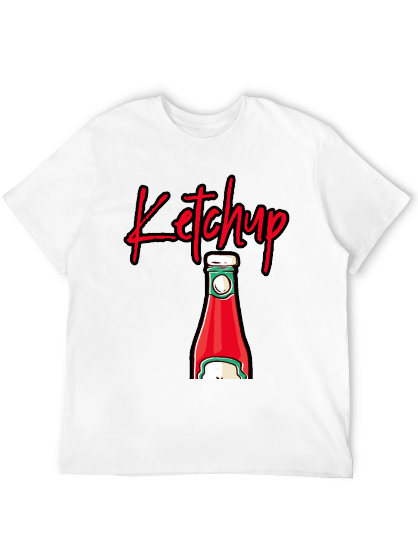 Ketchup Bottle Graphic T-Shirt - Black