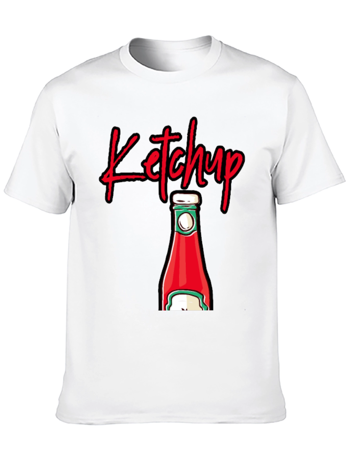 Ketchup Bottle Graphic T-Shirt - Black
