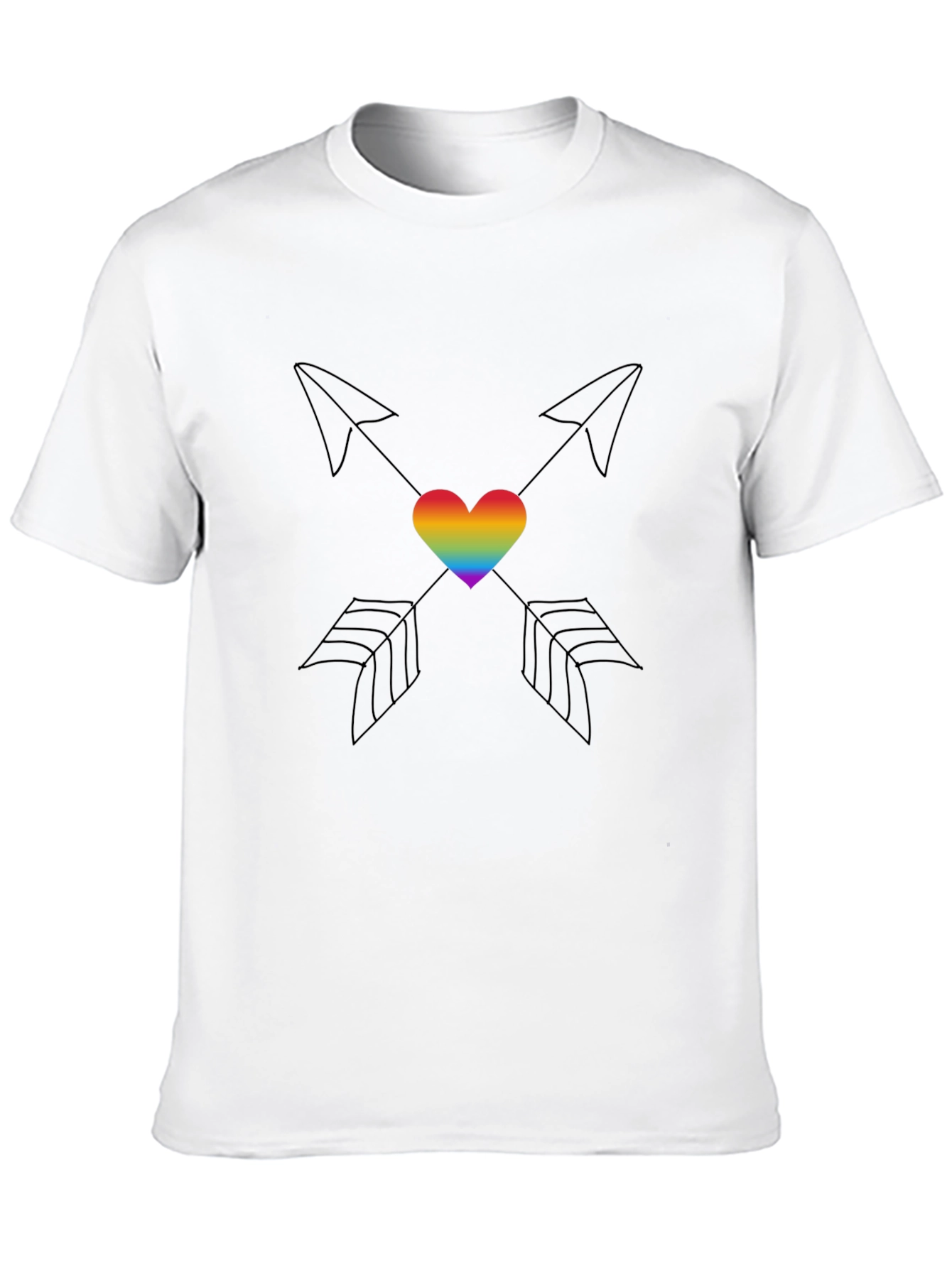 Heart & Arrows Graphic T-Shirt - Black