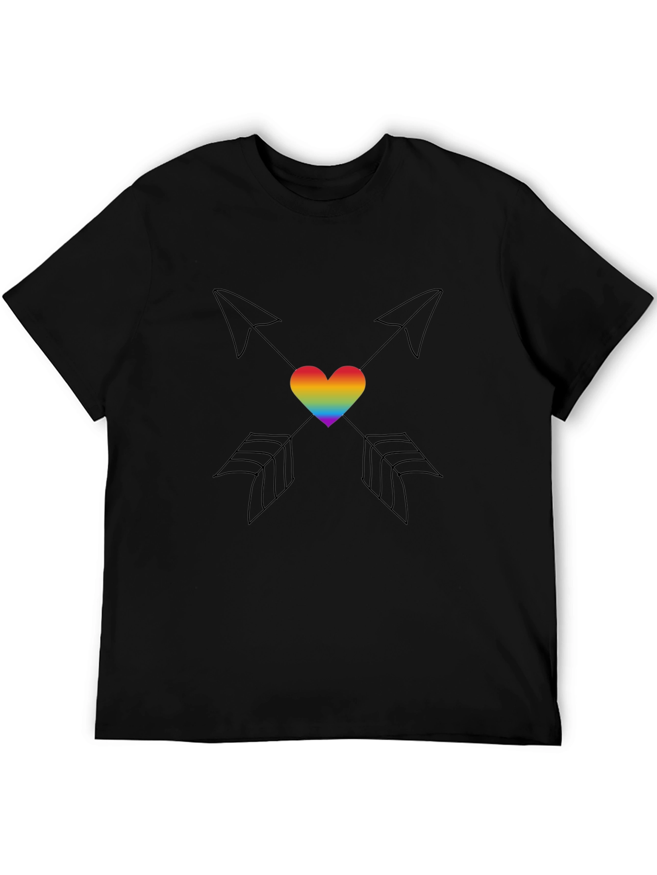 Heart & Arrows Graphic T-Shirt - Black