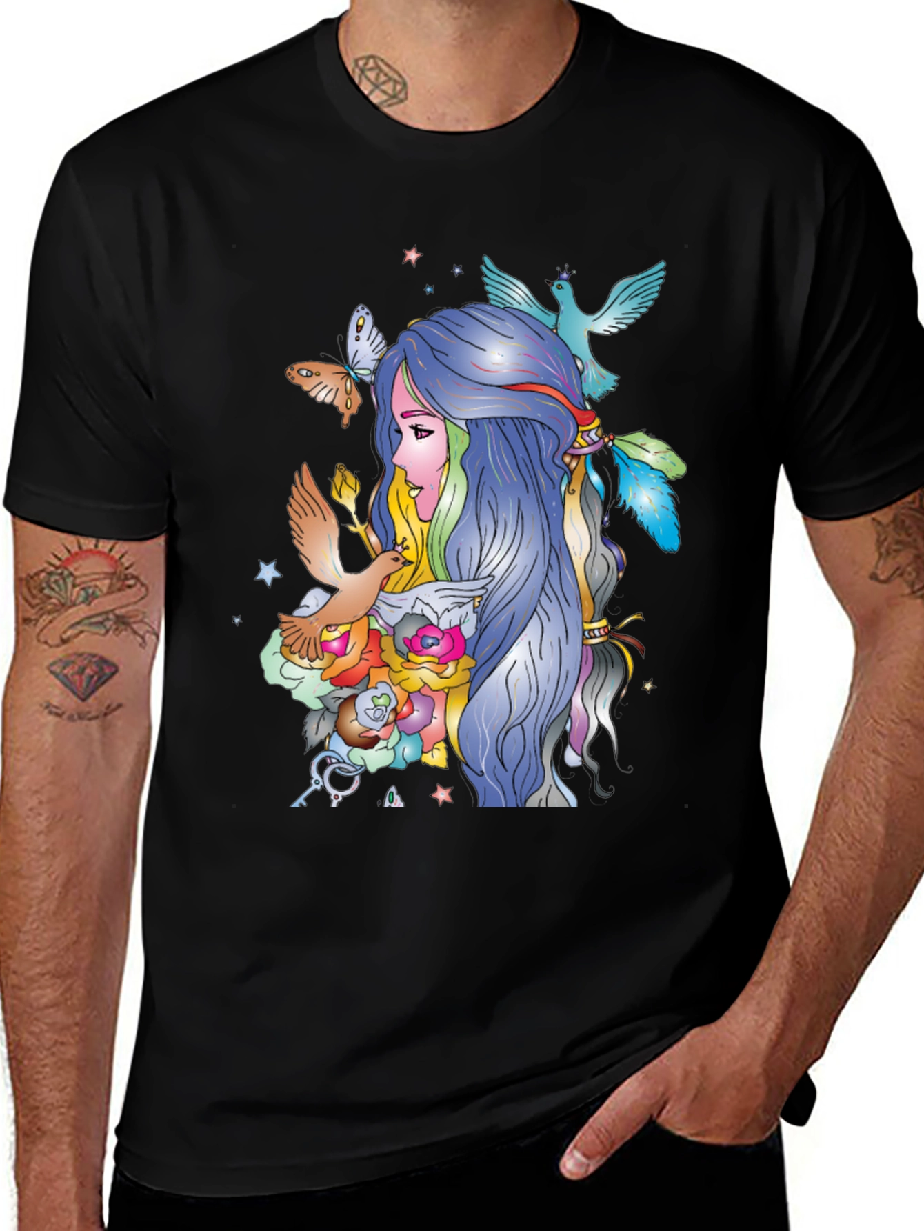 Artistic Womens Graphic Print T-Shirt