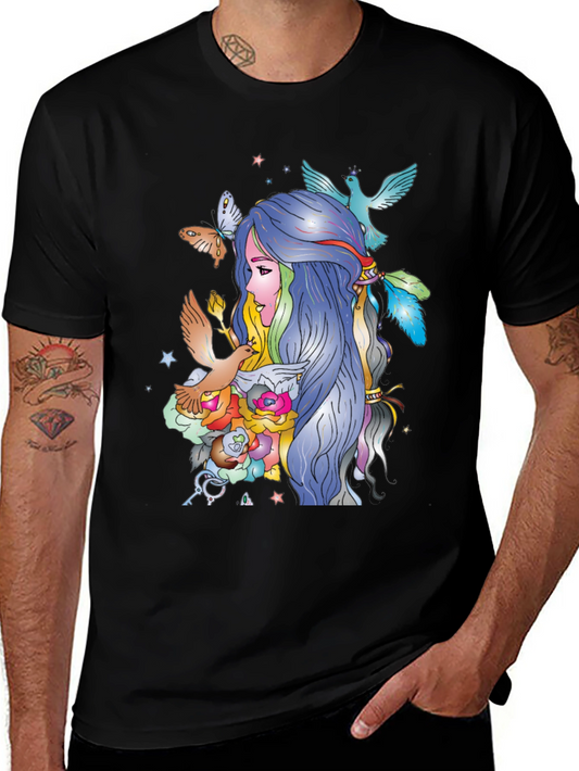 Artistic Womens Graphic Print T-Shirt