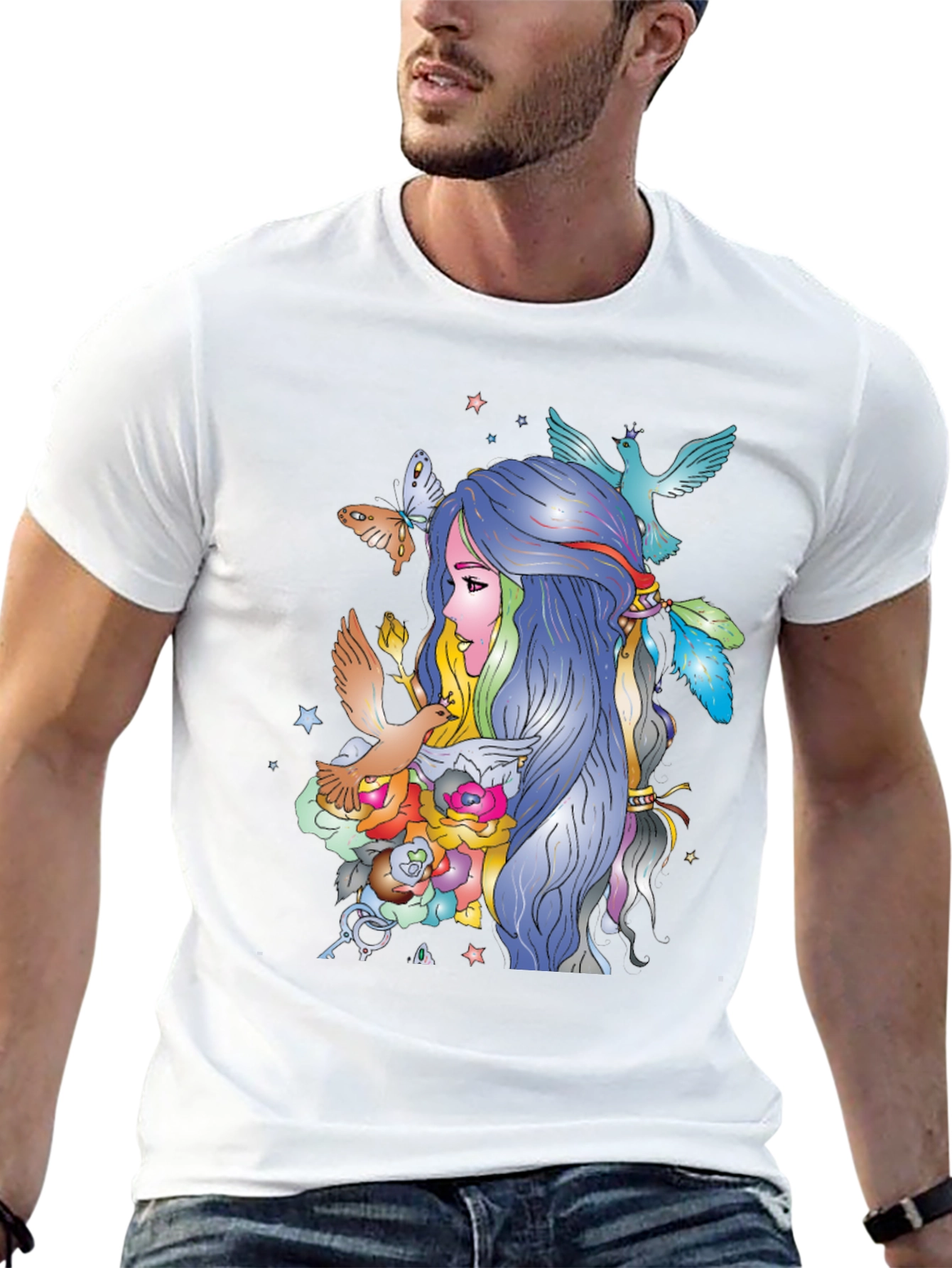 Artistic Womens Graphic Print T-Shirt