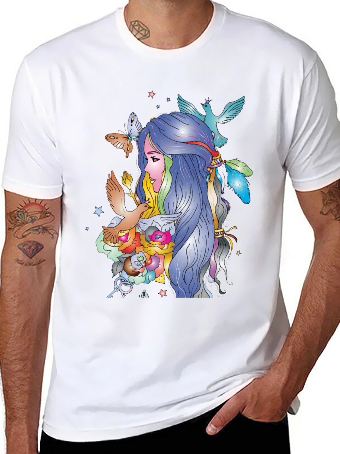 Artistic Womens Graphic Print T-Shirt