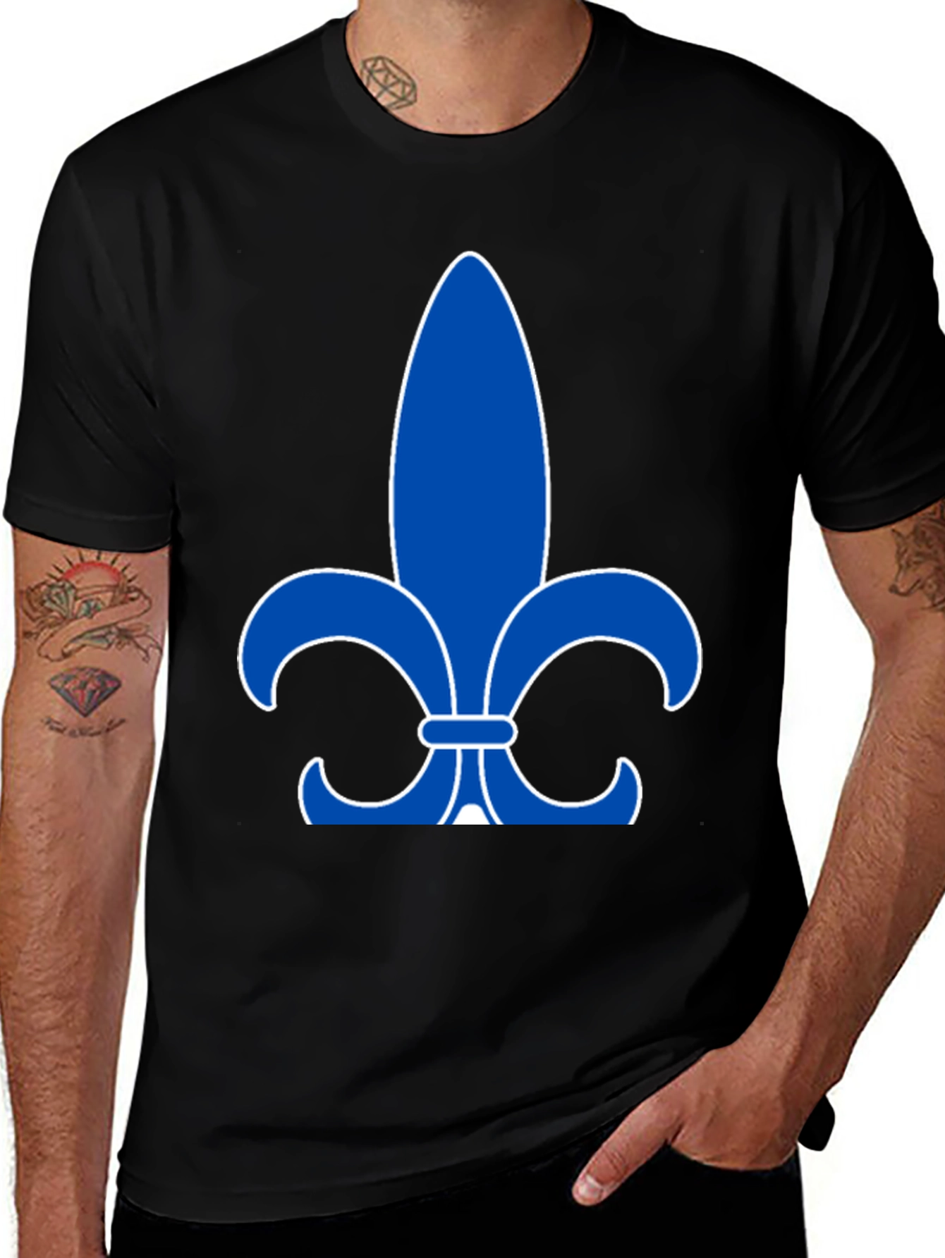 Fleur-de-Lis Graphic Black T-Shirt