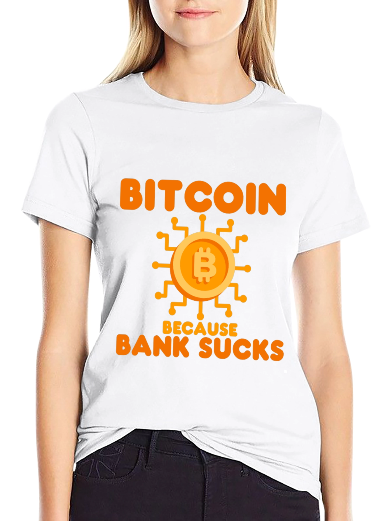 Bitcoin Because Bank Sucks Funny T-Shirt