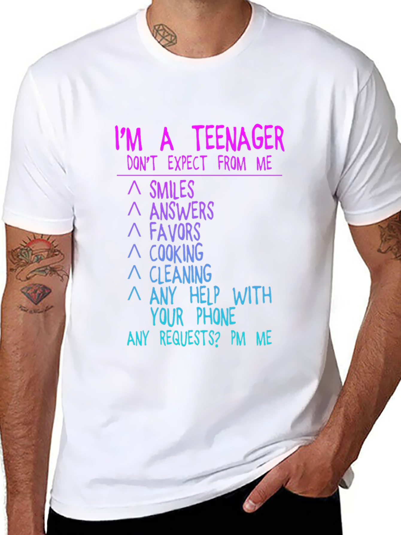 Teenager Expectation T-Shirt Funny Novelty Tee