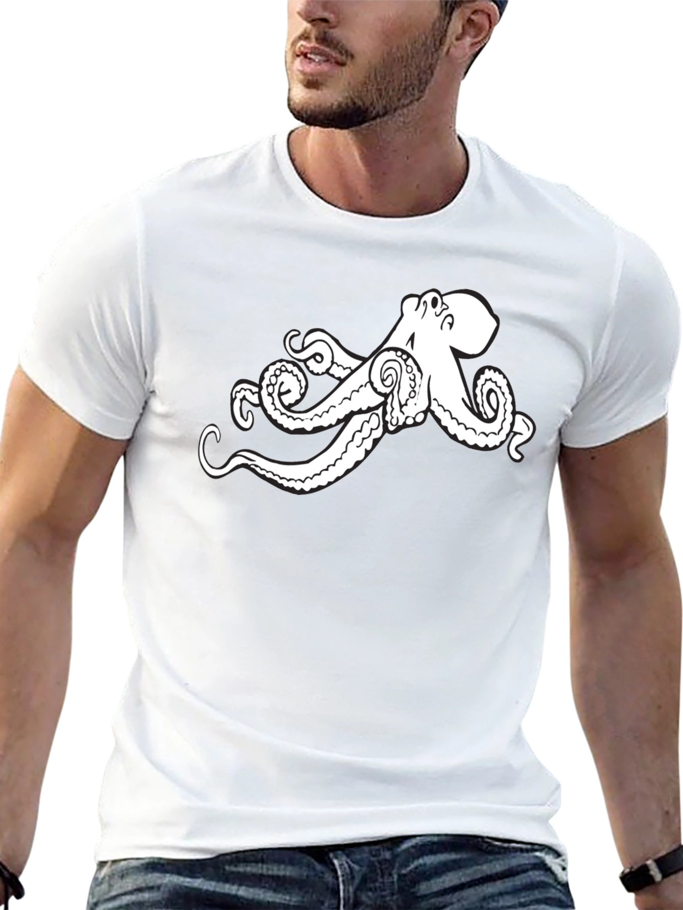 Black Octopus T-Shirt - Unique Graphic Tee