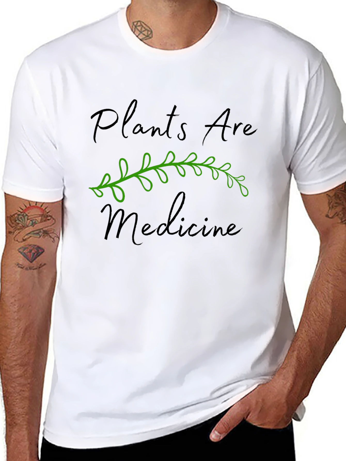 Plants are Medicine Graphic Tee - Black Unisex T-Shirt