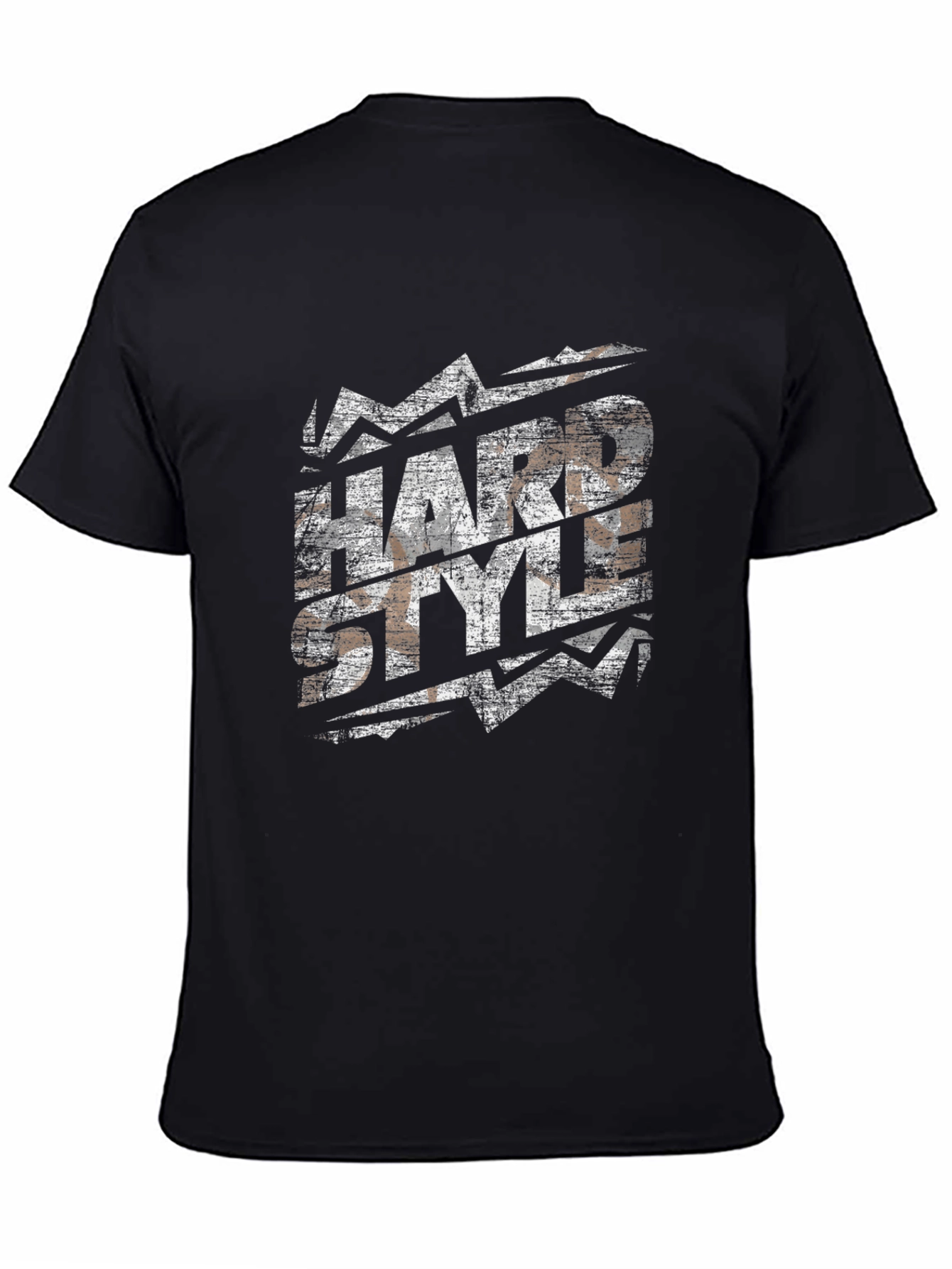 Hardstyle Graphic Print Mens Black T-Shirt