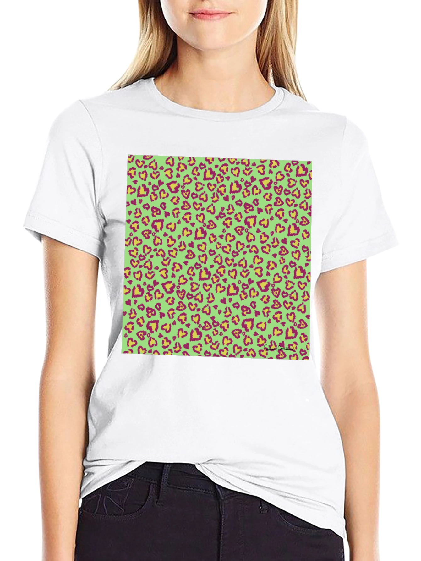 Leopard Heart Print T-Shirt - Bold Fashion Statement