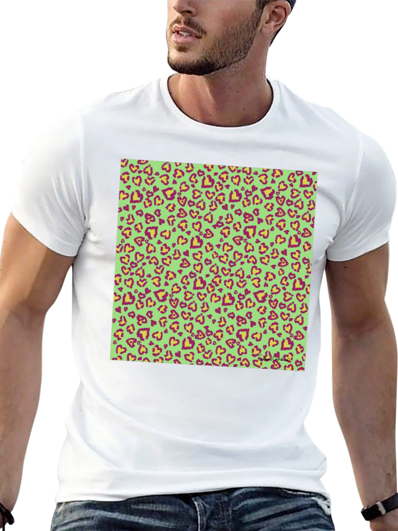 Leopard Heart Print T-Shirt - Bold Fashion Statement