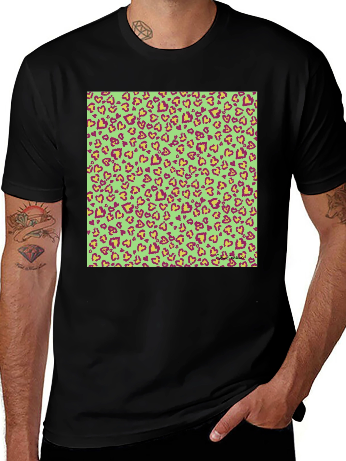 Leopard Heart Print T-Shirt - Bold Fashion Statement