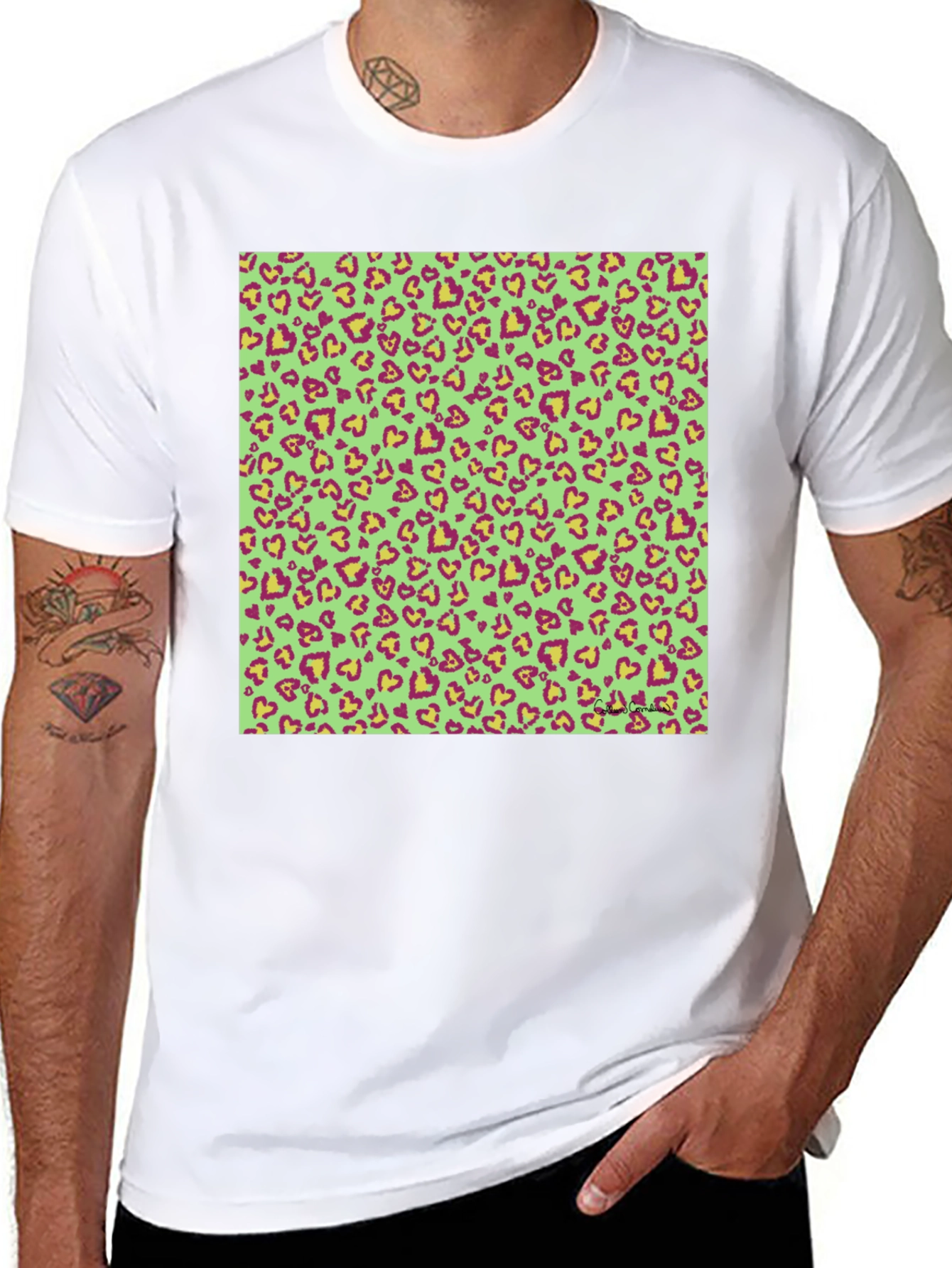 Leopard Heart Print T-Shirt - Bold Fashion Statement