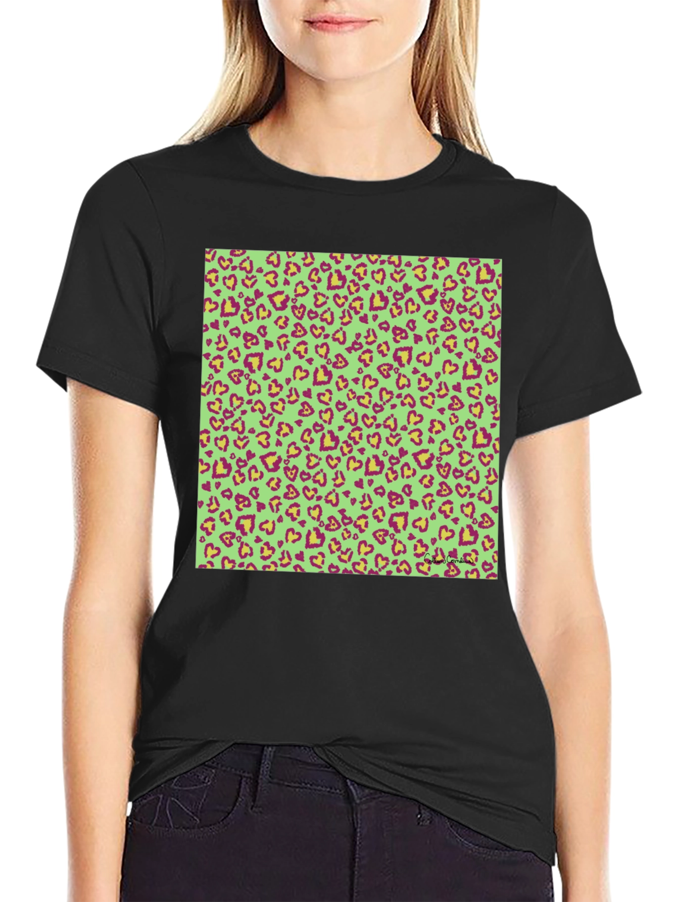Leopard Heart Print T-Shirt - Bold Fashion Statement