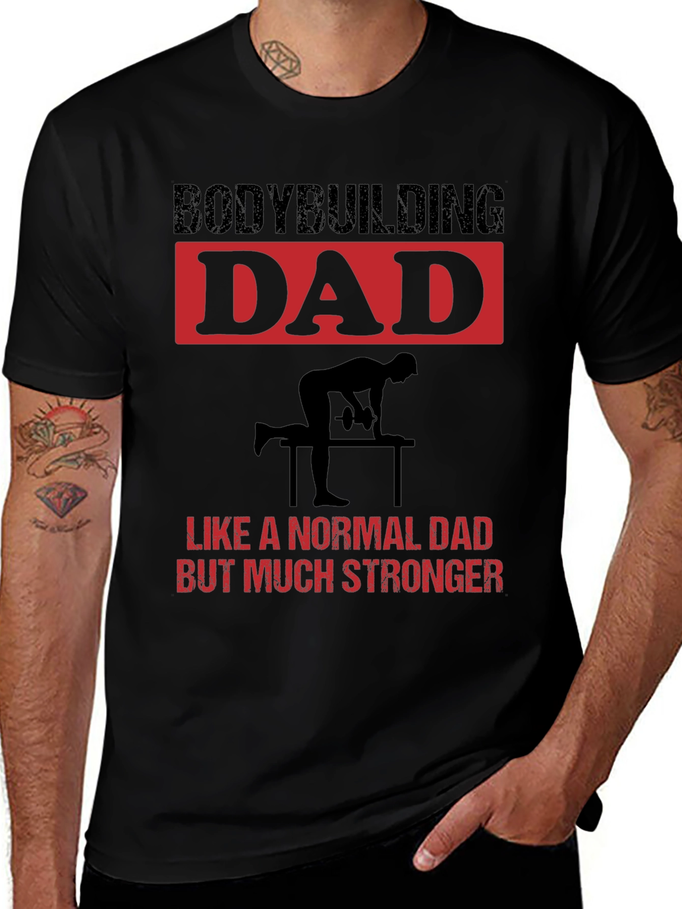 Bodybuilding Dad T-Shirt: Strong Fathers Day Gift