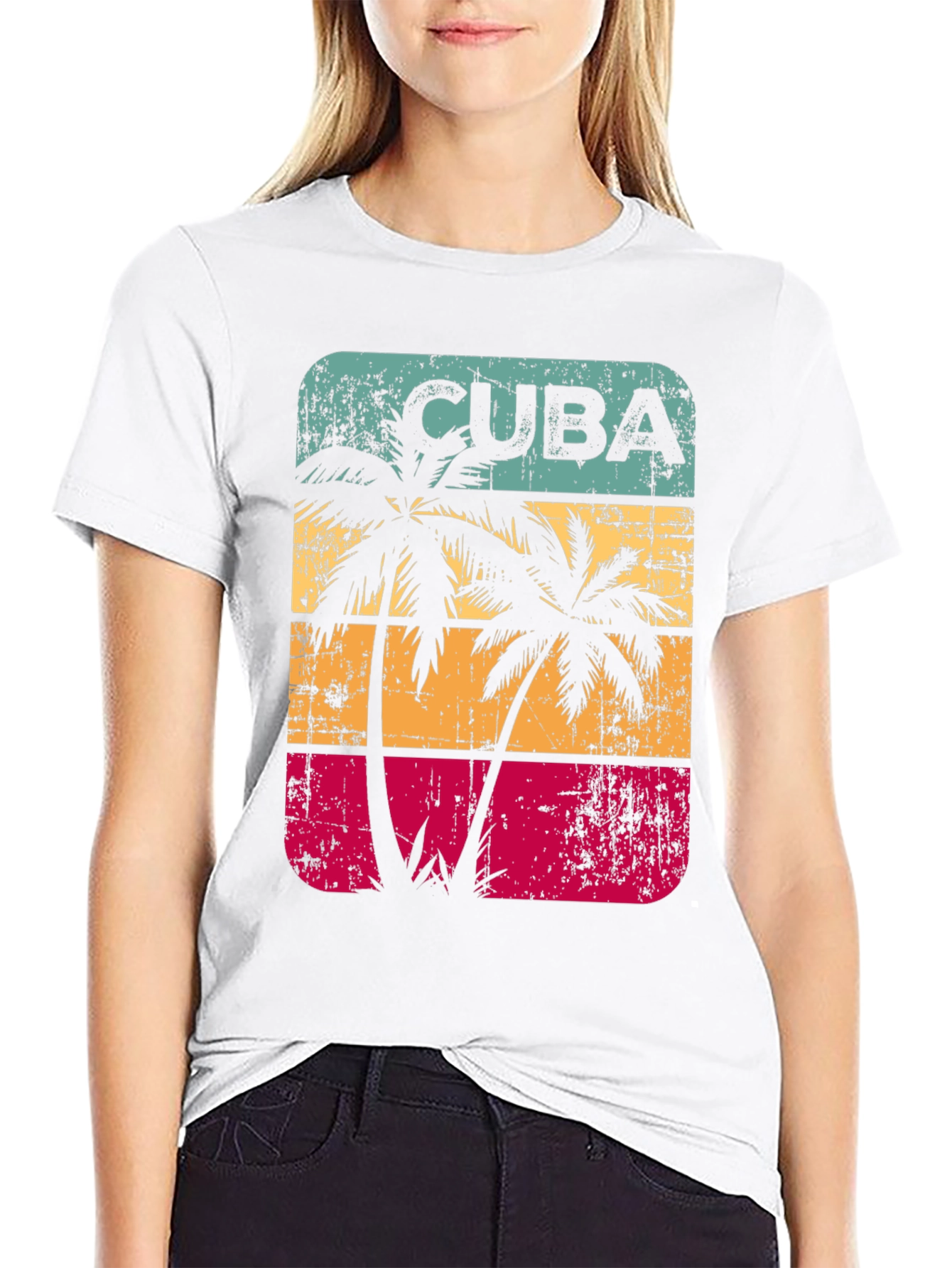Cuba Palm Tree Retro T-Shirt