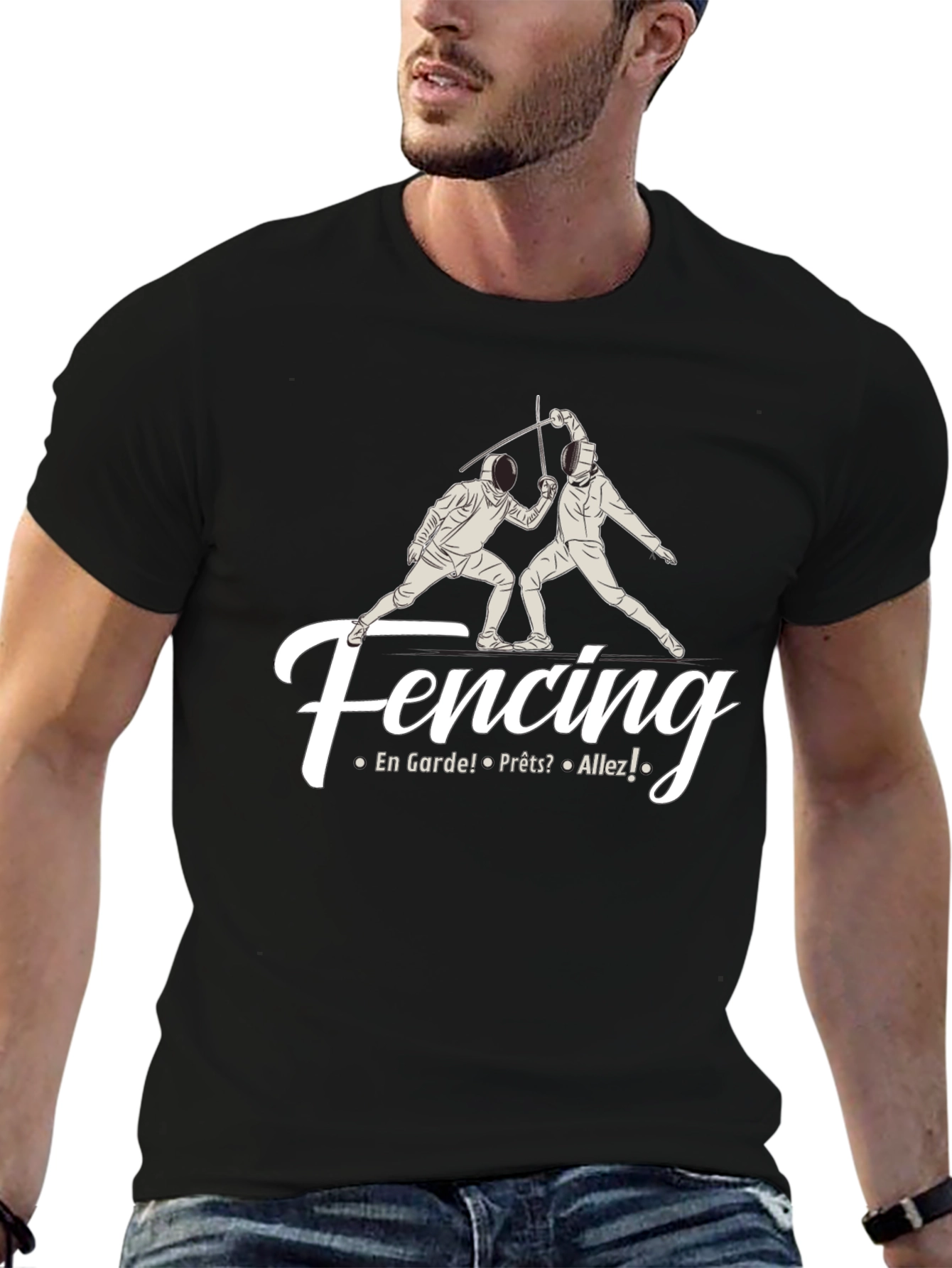 Fencing T-Shirt - En Garde! Design