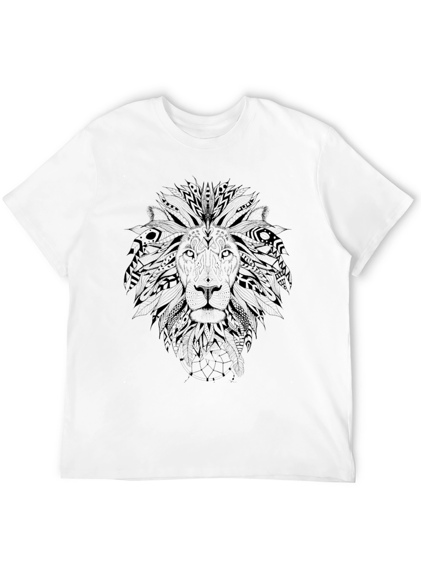 Lion Graphic Black Tee - Stylish Mens Casual Wear