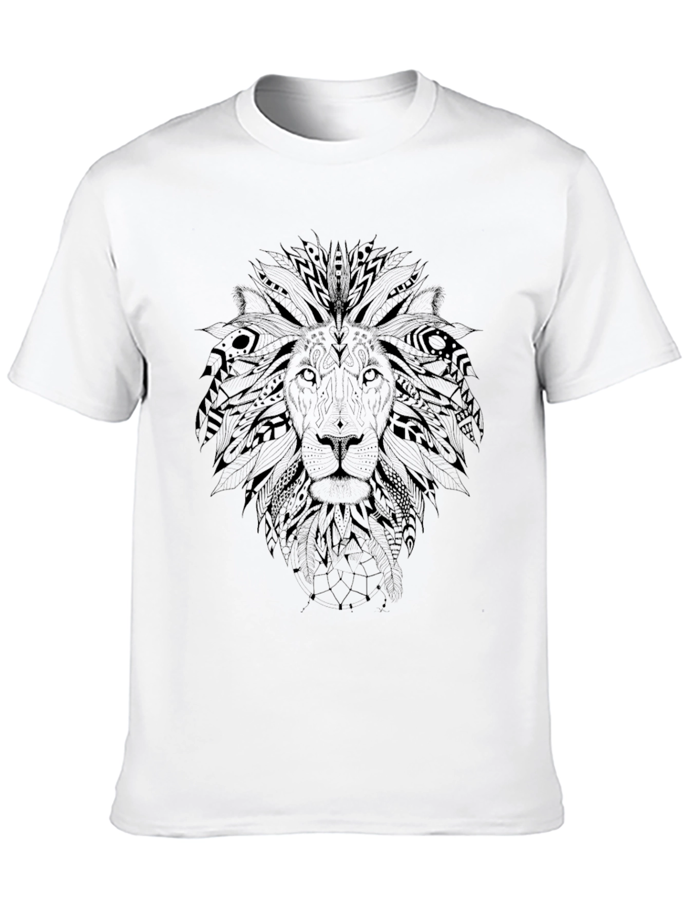 Lion Graphic Black Tee - Stylish Mens Casual Wear