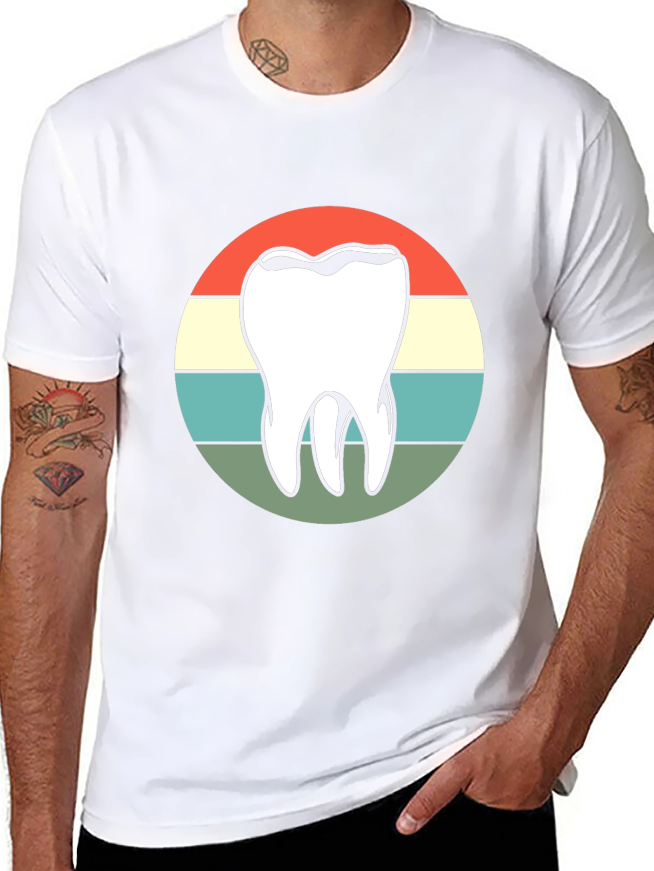 Retro Dentist Tooth T-Shirt - Black